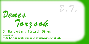 denes torzsok business card