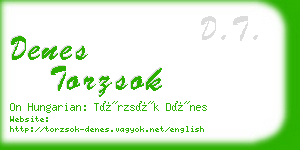 denes torzsok business card